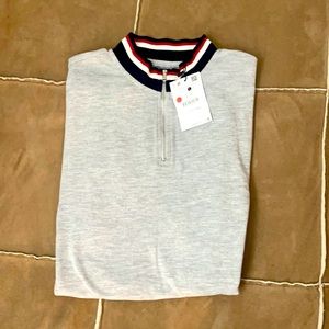 NWT Bershka zipper polo shirt